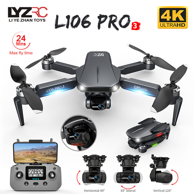 L106 Pro 3 Drone 5G WIFI FPV D - Drone Gimbal 2 Axis avaliação e preço